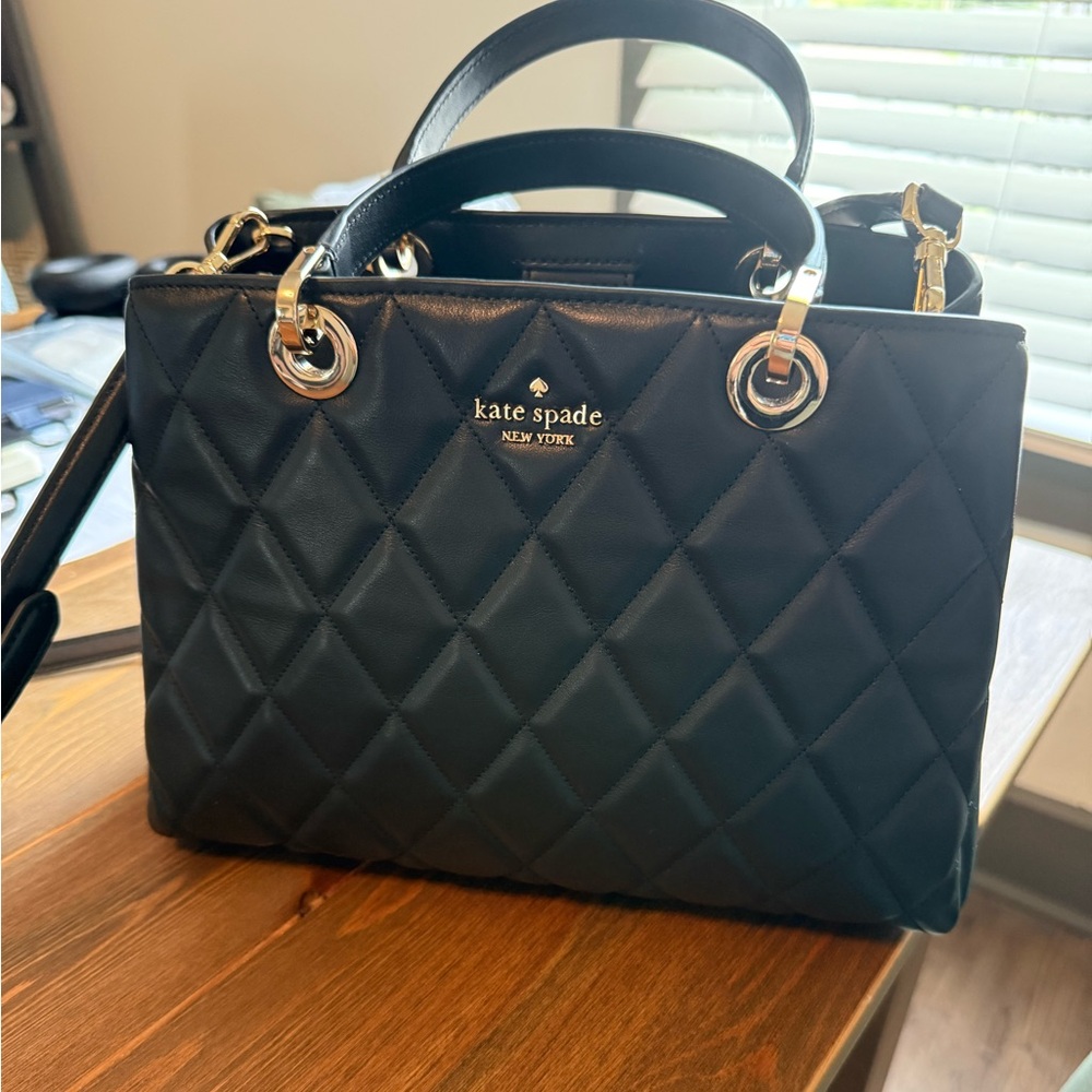 Kate Spade Carey Black Quilted Shoulder/Crossbody Bag